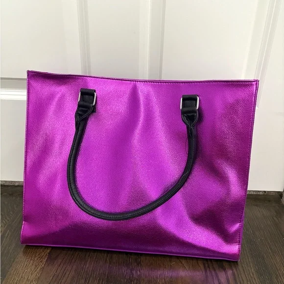 Metallic Purple Tote Bag - Picture 1 of 3